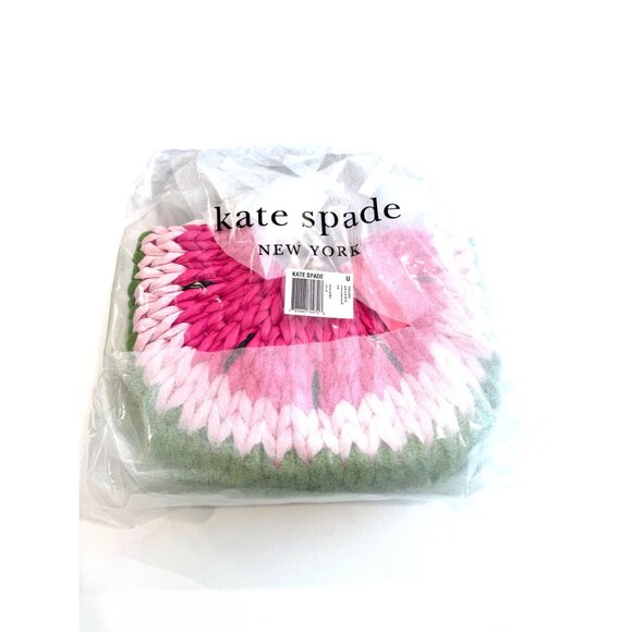 NWT Kate Spade New York Watermelon Small Tote Pink Multi Handwoven - Picture 4 of 7